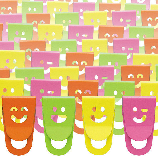 OHTO Smile Slide Clip Mini Assorted Pack of 100 by OHTO at Cult Pens