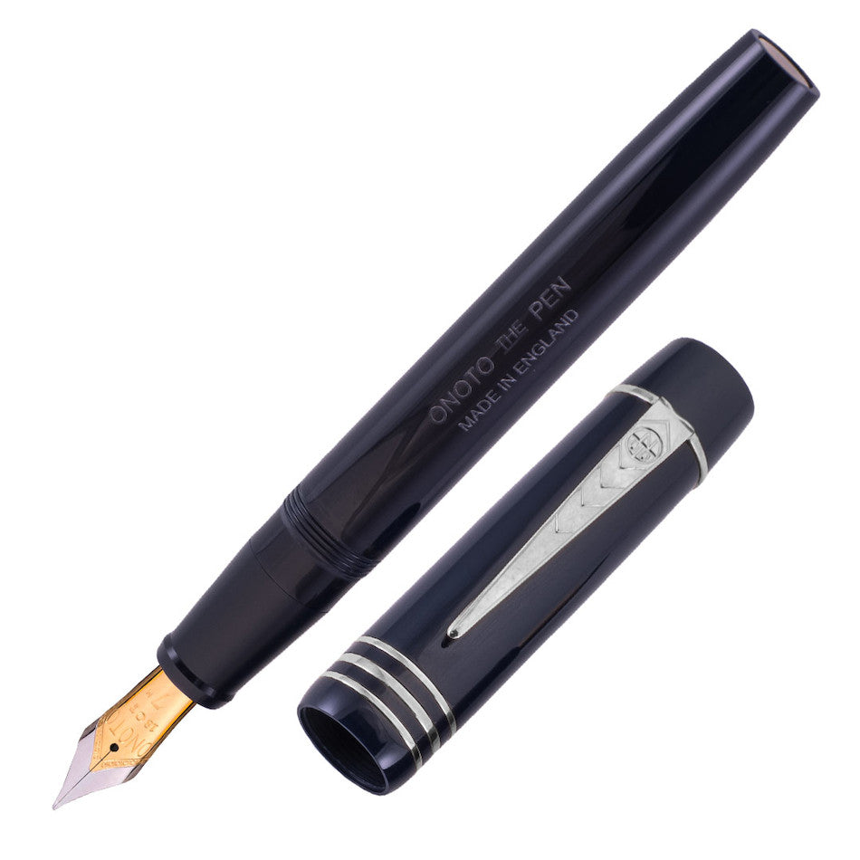 Onoto Magna Classic 18ct Gold Nib Fountain Pen Blue Plain by Onoto at Cult Pens