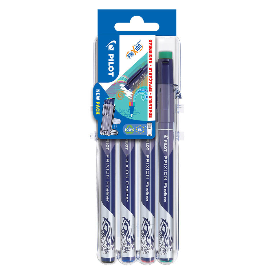 Pilot FriXion Erasable Fineliner Assorted Set of 4 by Pilot at Cult Pens