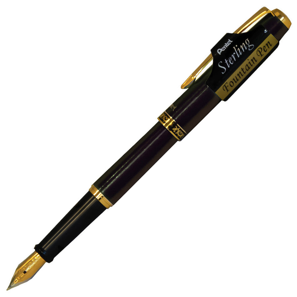 Pentel Sterling Fountain Pen Obsidian by Pentel at Cult Pens