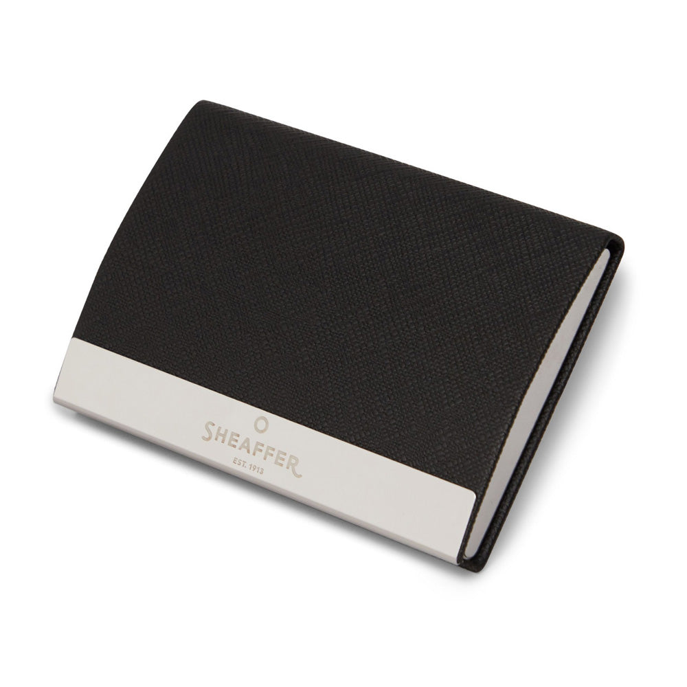 Sheaffer 300 G9312 Ballpoint Pen Glossy Black with Chrome Trim and Business Card Holder Set by Sheaffer at Cult Pens