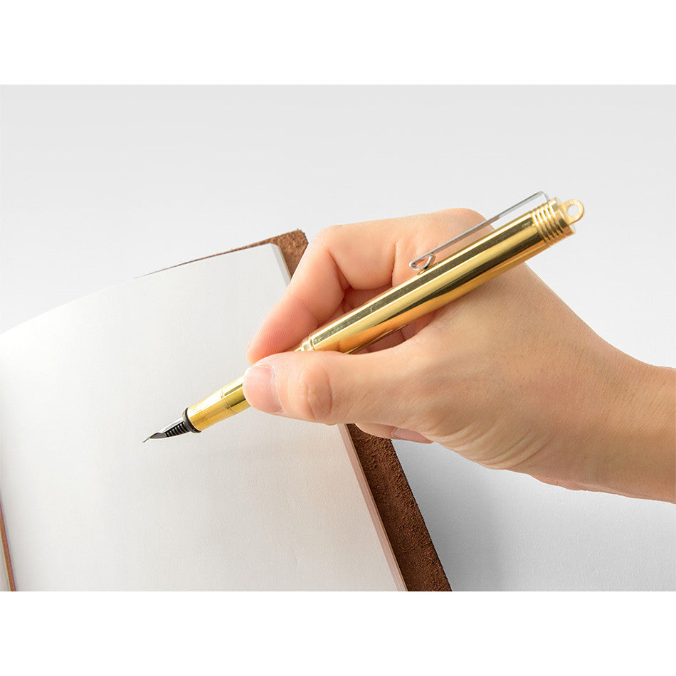 TRAVELER'S COMPANY BRASS Fountain Pen by TRAVELER'S COMPANY at Cult Pens