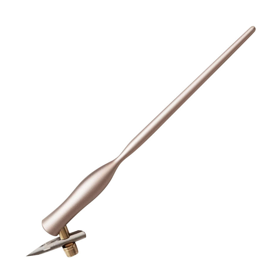 Tom's Studio Flourish Curve Oblique Nib Holder Rose Gold by Tom's Studio at Cult Pens