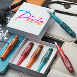 Benu Pixie Pocket Fountain Pen Jolly Roger Vintage Set of 3
