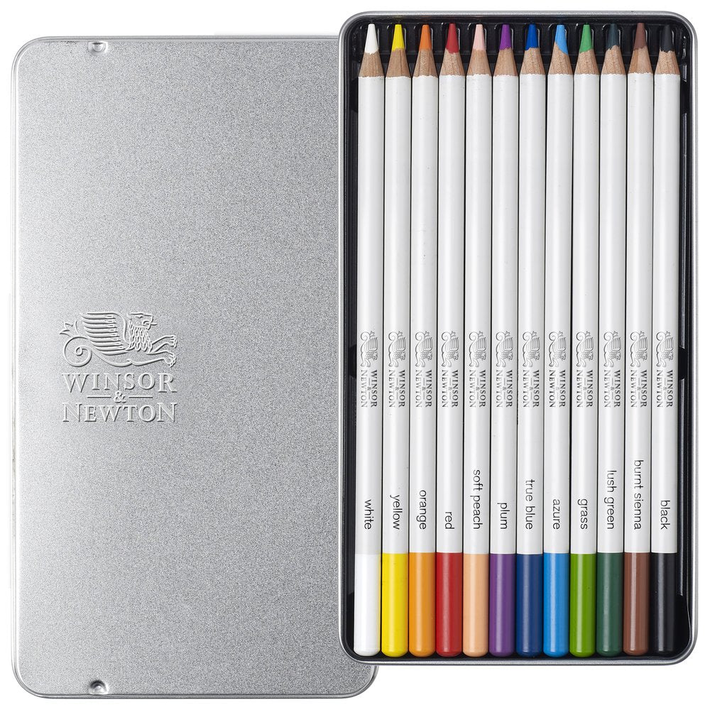 Winsor & Newton Studio Collection Watercolour Pencils Assorted Tin of 12