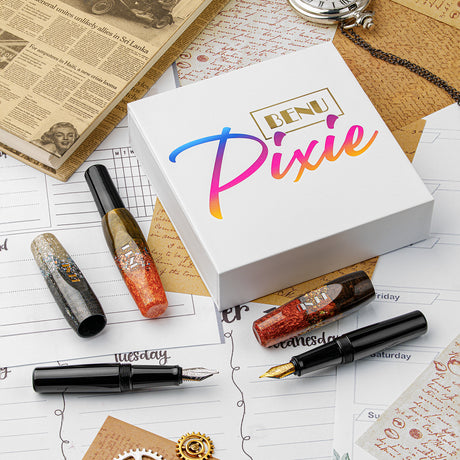 Benu Pixie Pocket Fountain Pen Metallic Dust Set of 3