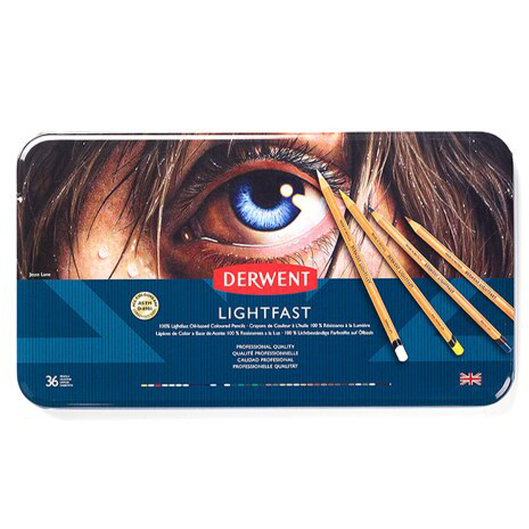 Derwent Lightfast Coloured Pencils Set 1 Tin of 36