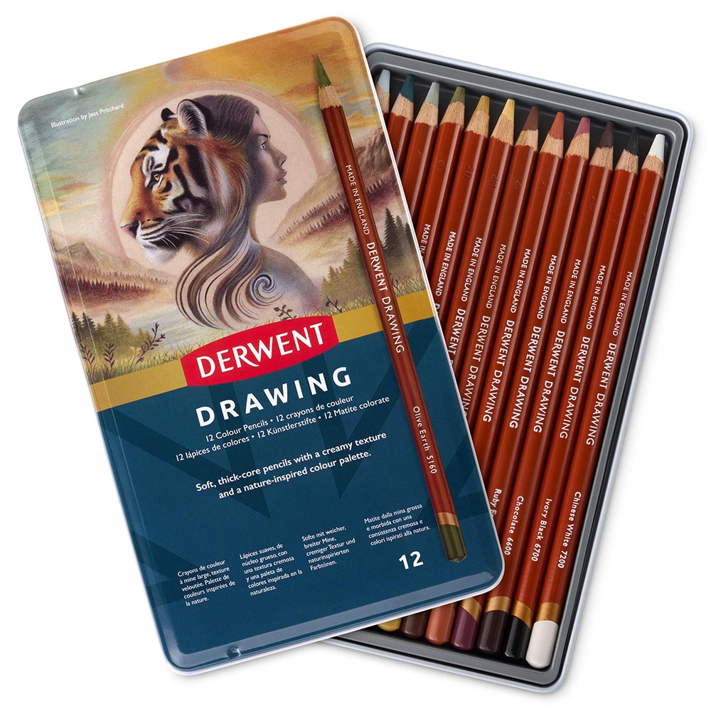 Derwent Drawing Pencil Tin of 12