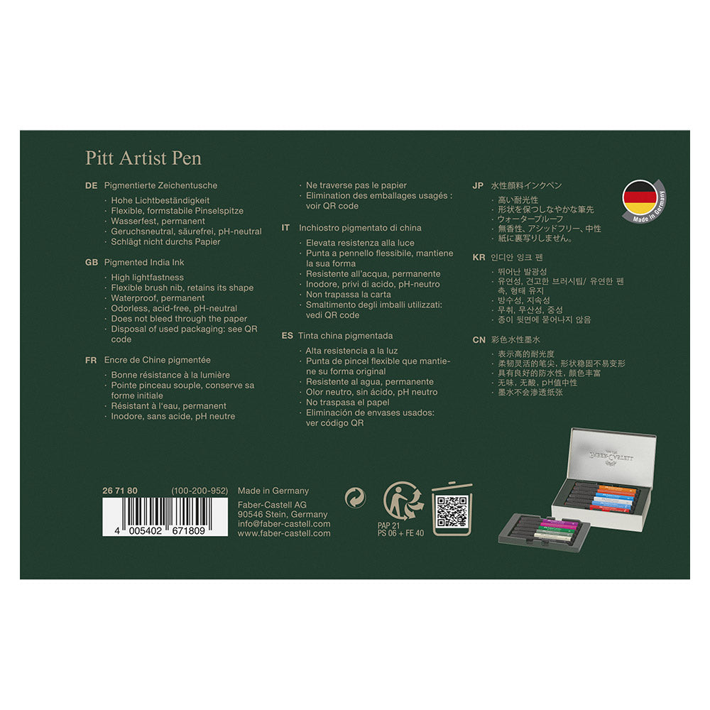 Faber-Castell Pitt Artist Brush Pen City Gift Set of 12 Los Angeles