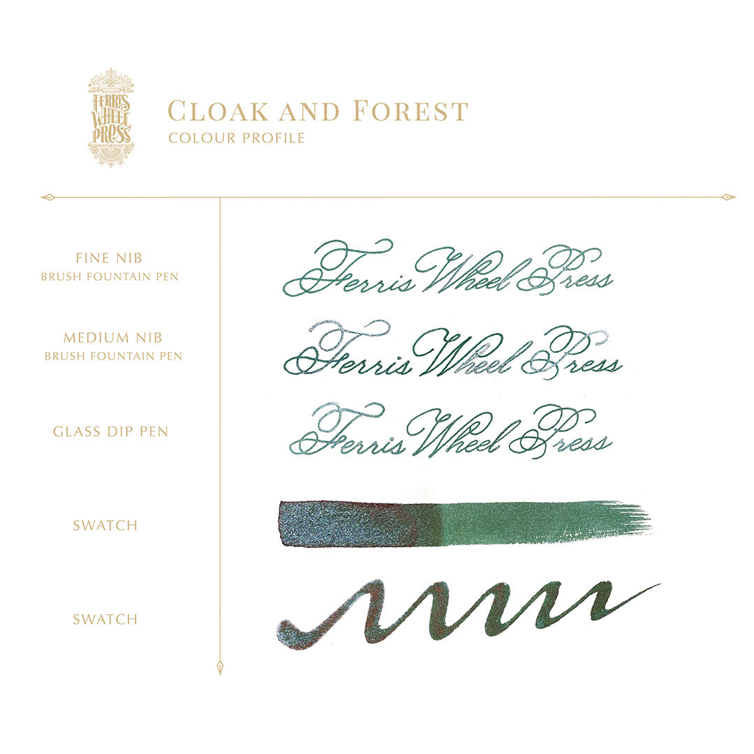 Ferris Wheel Press FerriTales Fountain Pen Ink 20ml Cloak and Forest