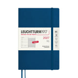 LEUCHTTURM1917 Weekly Planner & Notebook 2027 Softcover Paperback B6+ Indigo