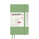 LEUCHTTURM1917 Weekly Planner & Notebook 2027 Softcover Pocket A6 Sage