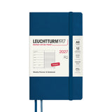 LEUCHTTURM1917 Weekly Planner & Notebook 2027 Softcover Pocket A6 Indigo