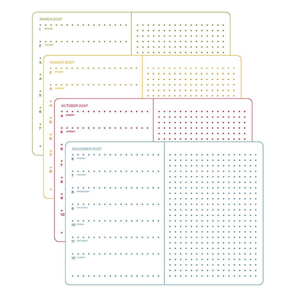 LEUCHTTURM1917 Weekly Planner & Notebook 2027 A5 Colourful Seasons Dotted