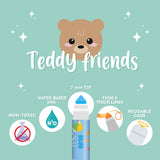 Legami Brush Markers Set of 12 Teddy Friends