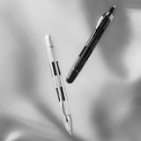 Nahvalur Eclipse Retractable Fountain Pen Pure Silver