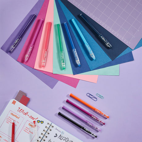 Pilot FriXion Stick Erasable Gel Pens 6 Piece Wallet Assorted