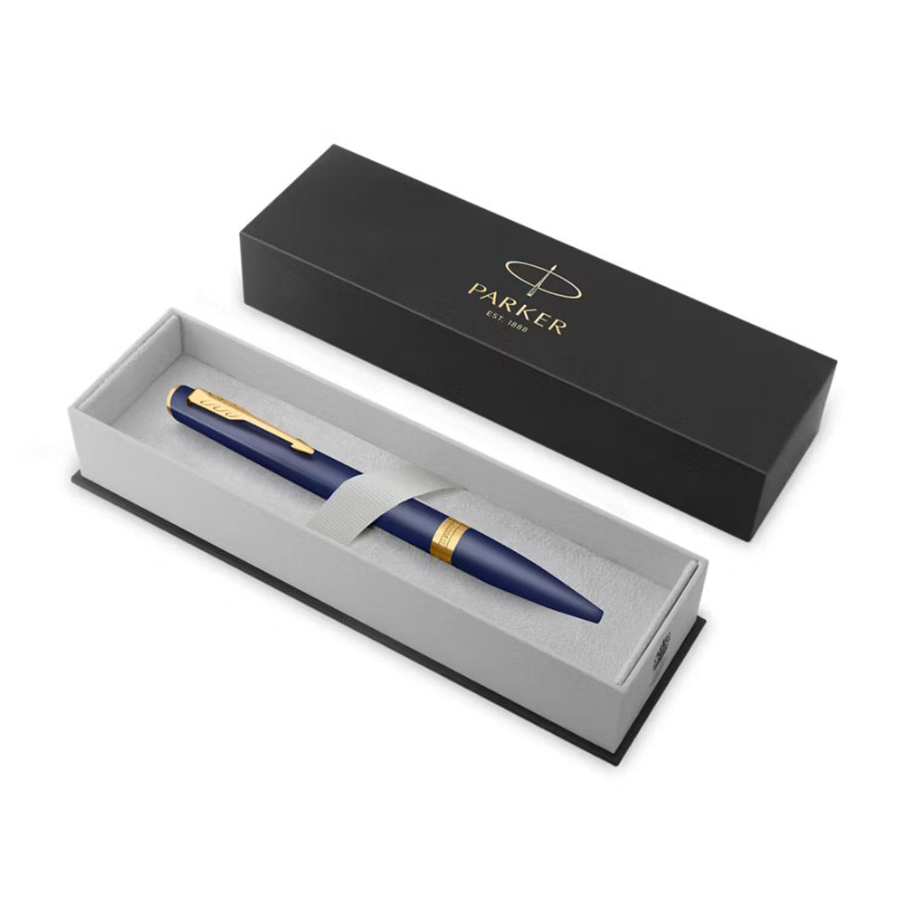 Parker Meridian Ballpoint Pen Blue Lacquer with Gold Trim