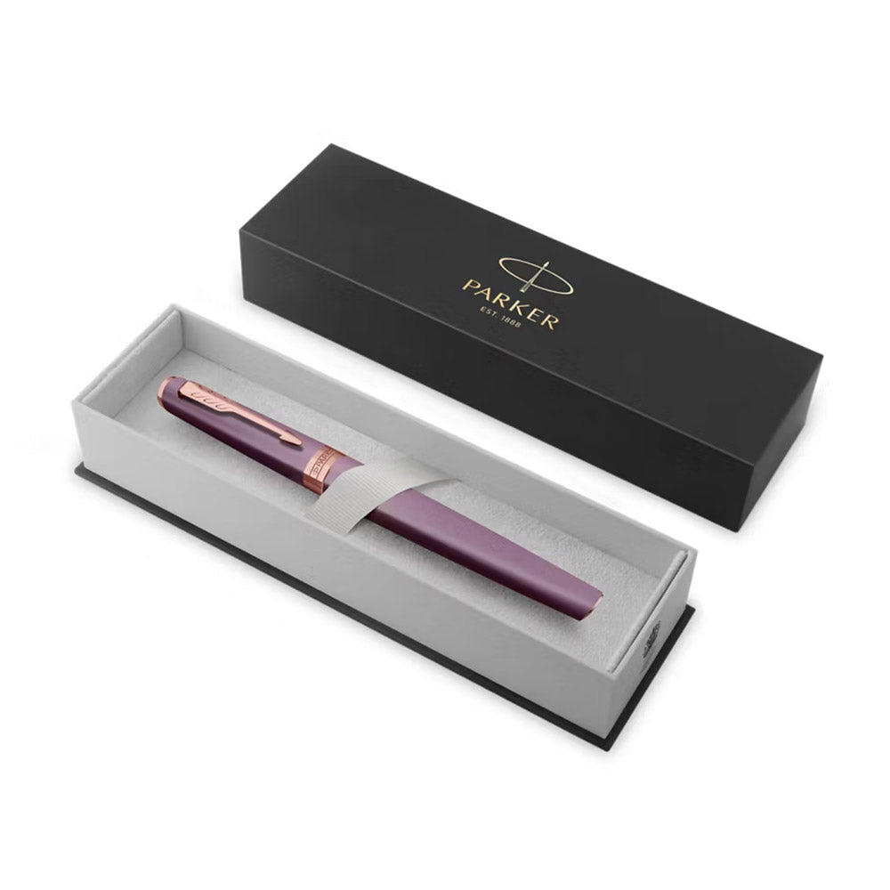 Parker Meridian Rollerball Pen Purple Lacquer with Rose Gold Trim