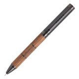 Tom Hessin Revolution Ballpoint Pen Rustic Wood Barrel with Gunmetal Trim