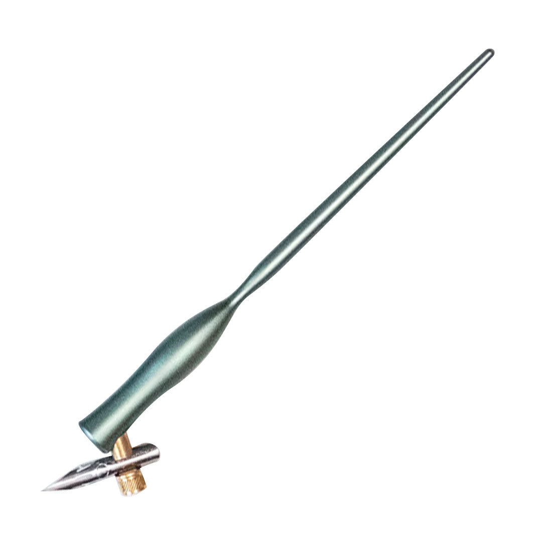 Tom's Studio Flourish Curve Oblique Nib Holder Sage