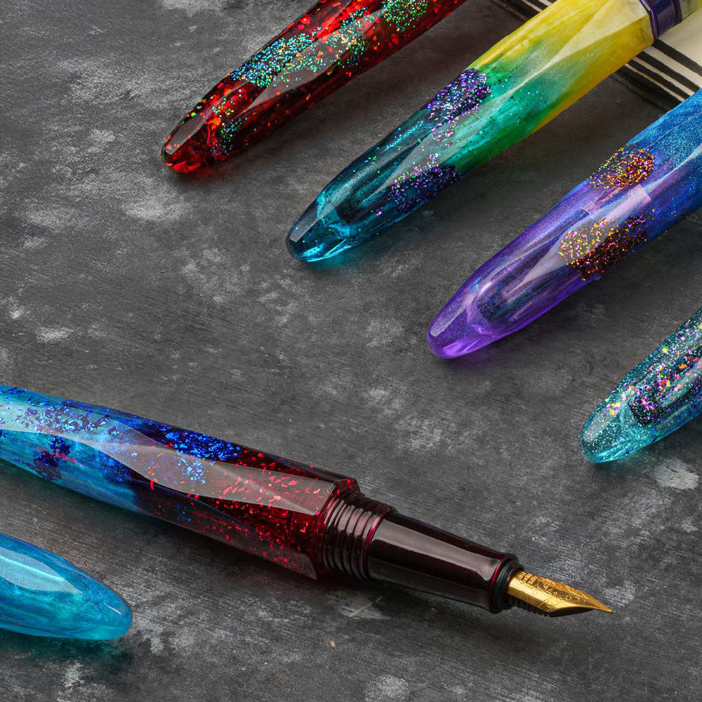 Benu Briolette Fountain Pen Ruby Forest