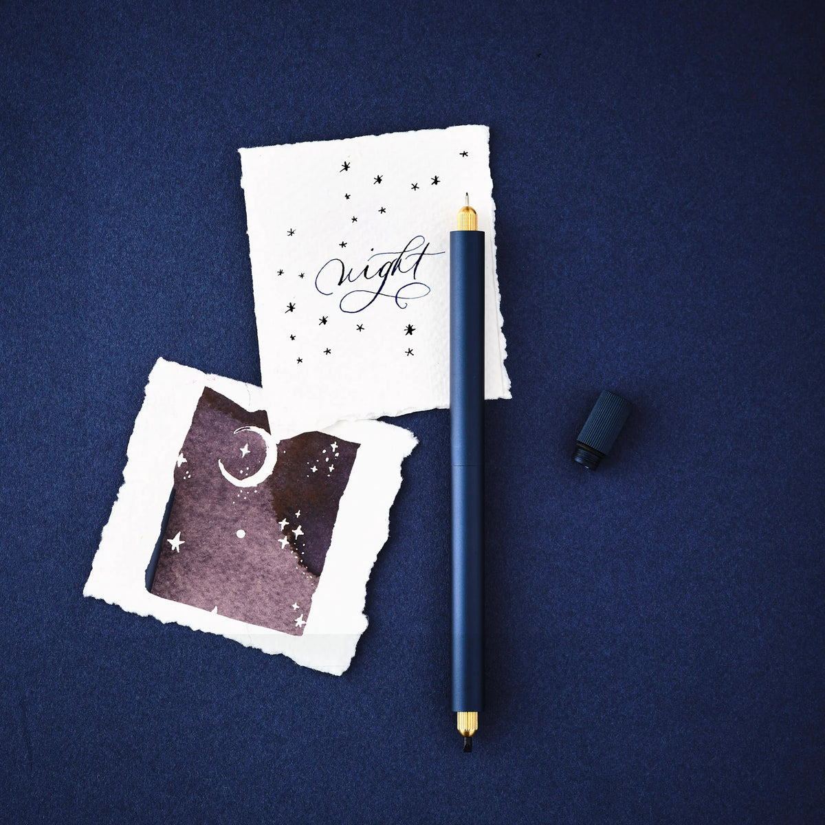 Tom's Studio Lumos Refillable Duo Tip Fineliner and Brush Pen Rose Midnight
