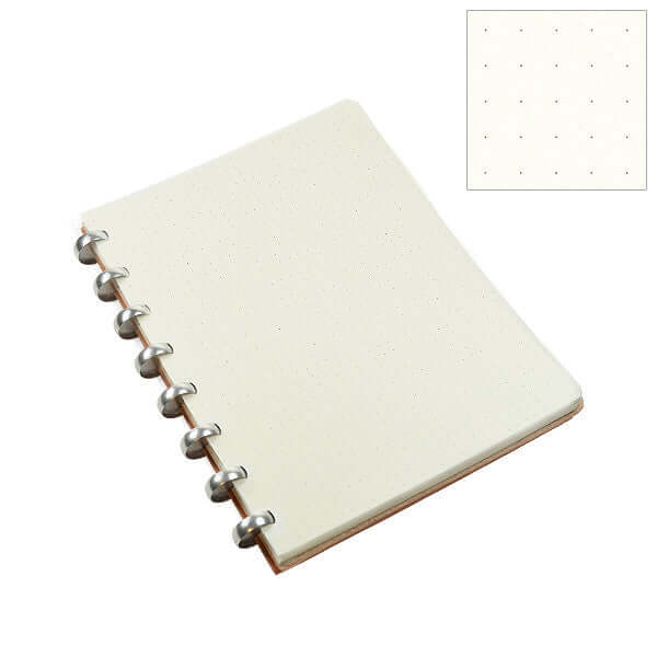 Atoma Pur Disc-Bound Refillable A5+ Notebook Natural Leather by Atoma at Cult Pens