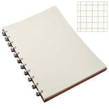 Atoma Pur Disc-Bound Refillable A4 Notebook Red Leather by Atoma at Cult Pens