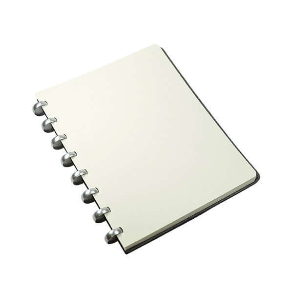 Atoma Pur Disc-Bound Refillable A5+ Notebook Black Leather by Atoma at Cult Pens