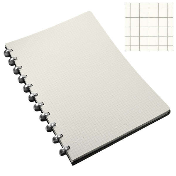Atoma Pur Disc-Bound Refillable A4 Notebook Black Leather by Atoma at Cult Pens