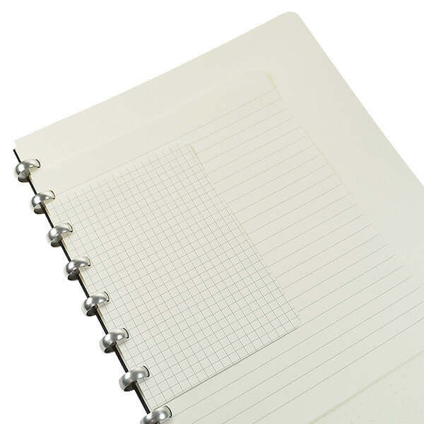 Atoma Amazing Texon Cover Disc-Bound Refillable Notebook Black A5+ by Atoma at Cult Pens