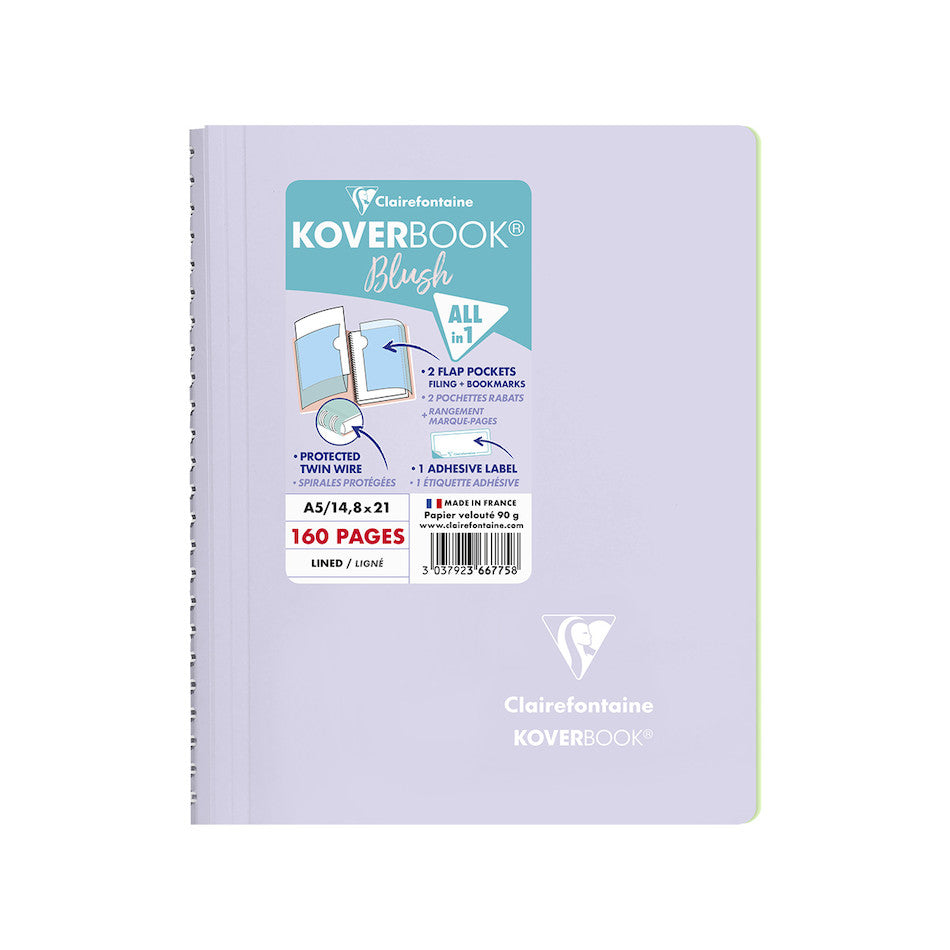 Clairefontaine Koverbook Blush Wirebound Notebook A5 by Clairefontaine at Cult Pens