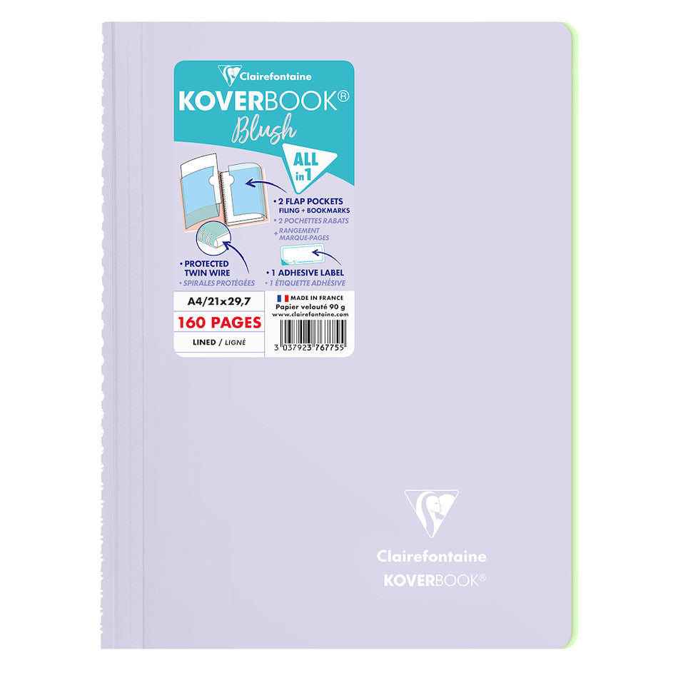 Clairefontaine Koverbook Blush Wirebound Notebook A4 by Clairefontaine at Cult Pens