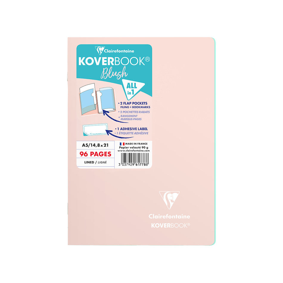 Clairefontaine Koverbook Blush Stapled Notebook A5 by Clairefontaine at Cult Pens