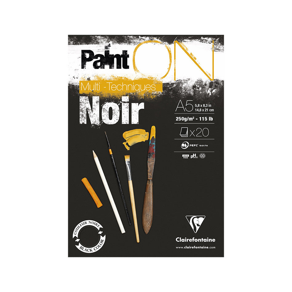 Clairefontaine Paint On Black Pad A5 by Clairefontaine at Cult Pens