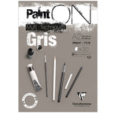 Clairefontaine Paint On Glued Pad Grey A2 by Clairefontaine at Cult Pens