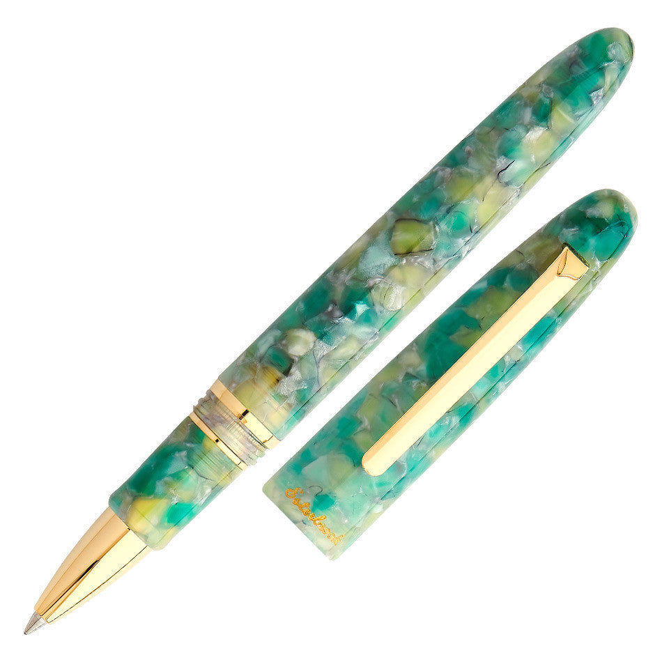 Esterbrook Estie Rollerball Pen Sea Glass with Gold Trim by Esterbrook at Cult Pens