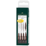 Faber-Castell Pitt Artist Pen Wallet of 4 Set 1 by Faber-Castell at Cult Pens