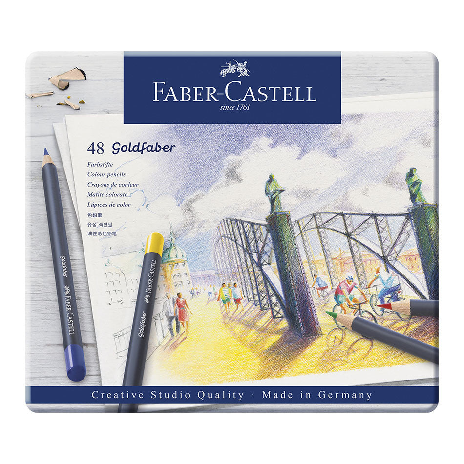 Faber-Castell Goldfaber Colour Pencils Tin of 48 by Faber-Castell at Cult Pens