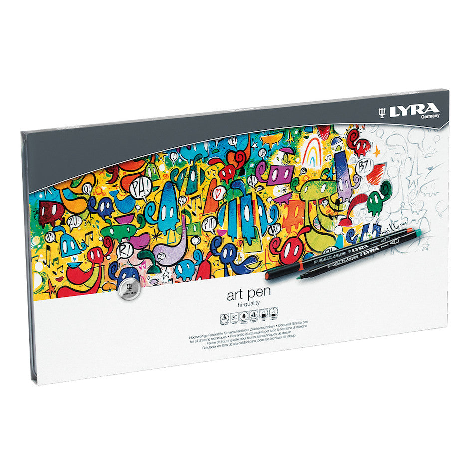 LYRA Art Felt Tip Pen Tin of 30 by LYRA at Cult Pens