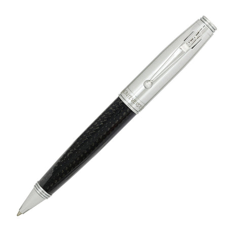 Monteverde Invincia Ballpoint Pen Chrome Carbon Fibre by Monteverde at Cult Pens