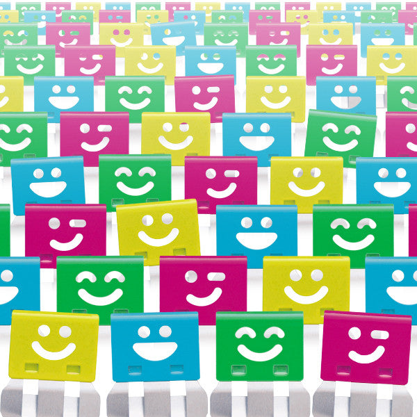 OHTO Smile Slide Clips Assorted Pack of 100 by OHTO at Cult Pens