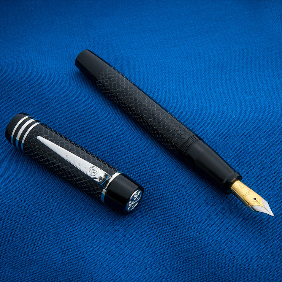 Onoto Magna Classic Fountain Pen Black Chased by Onoto at Cult Pens