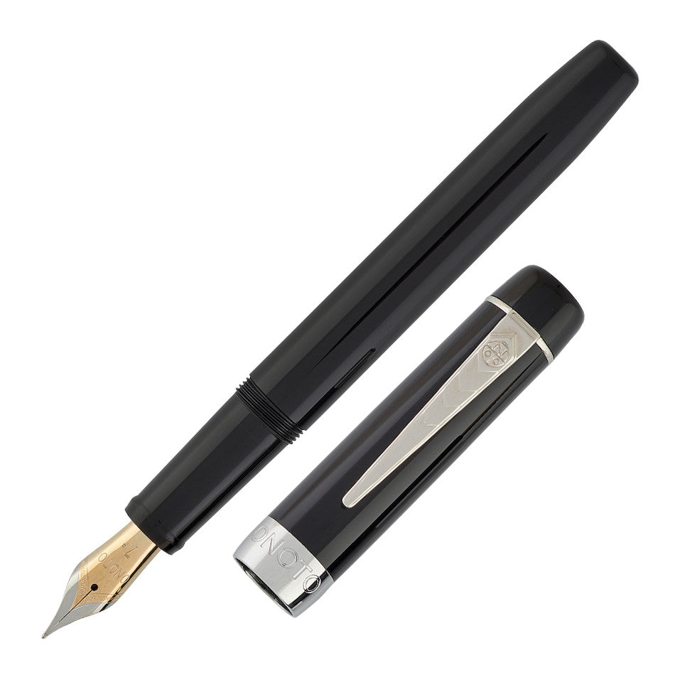 Onoto Scholar Fountain Pen Black with Silver Trim by Onoto at Cult Pens