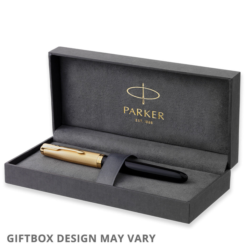 Parker 51 Fountain Pen Black with Gold Nib by Parker at Cult Pens