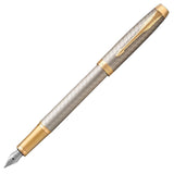 Parker IM Premium Fountain Pen Warm Silver with Gold Trim by Parker at Cult Pens
