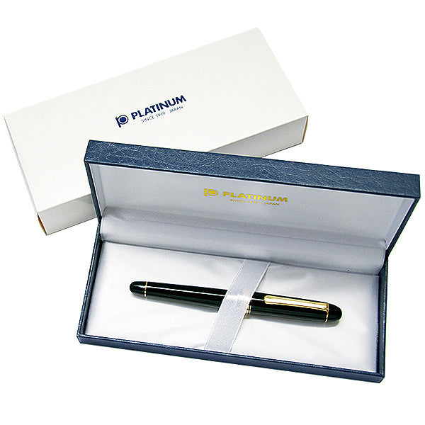 Platinum #3776 Century Fountain Pen Black Diamond with Rhodium Trim by Platinum at Cult Pens