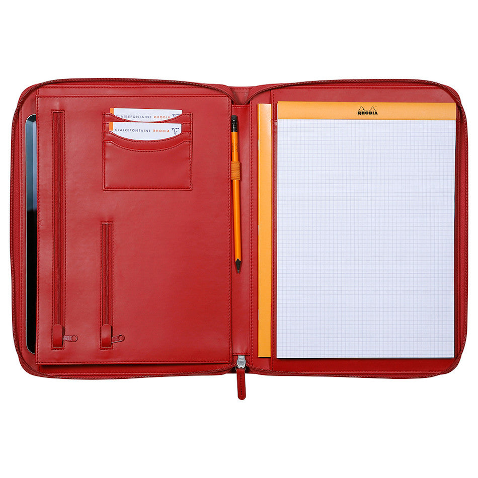 Rhodia Large Zipped Portfolio A4 Poppy by Rhodia at Cult Pens