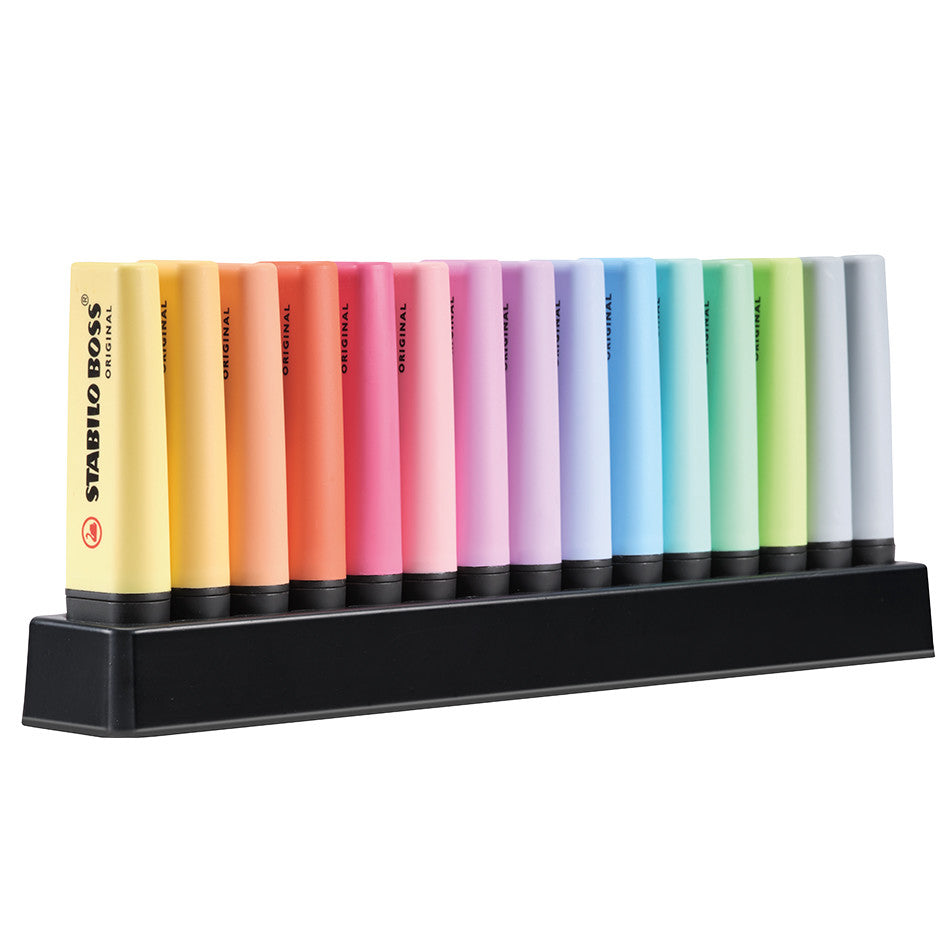 STABILO BOSS Pastel Highlighter Deskset of 15 by STABILO at Cult Pens
